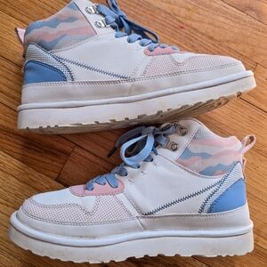 UGG Highland HI Heritage High Top Sneakers Pastel Pink Blue White Women’s 9.5